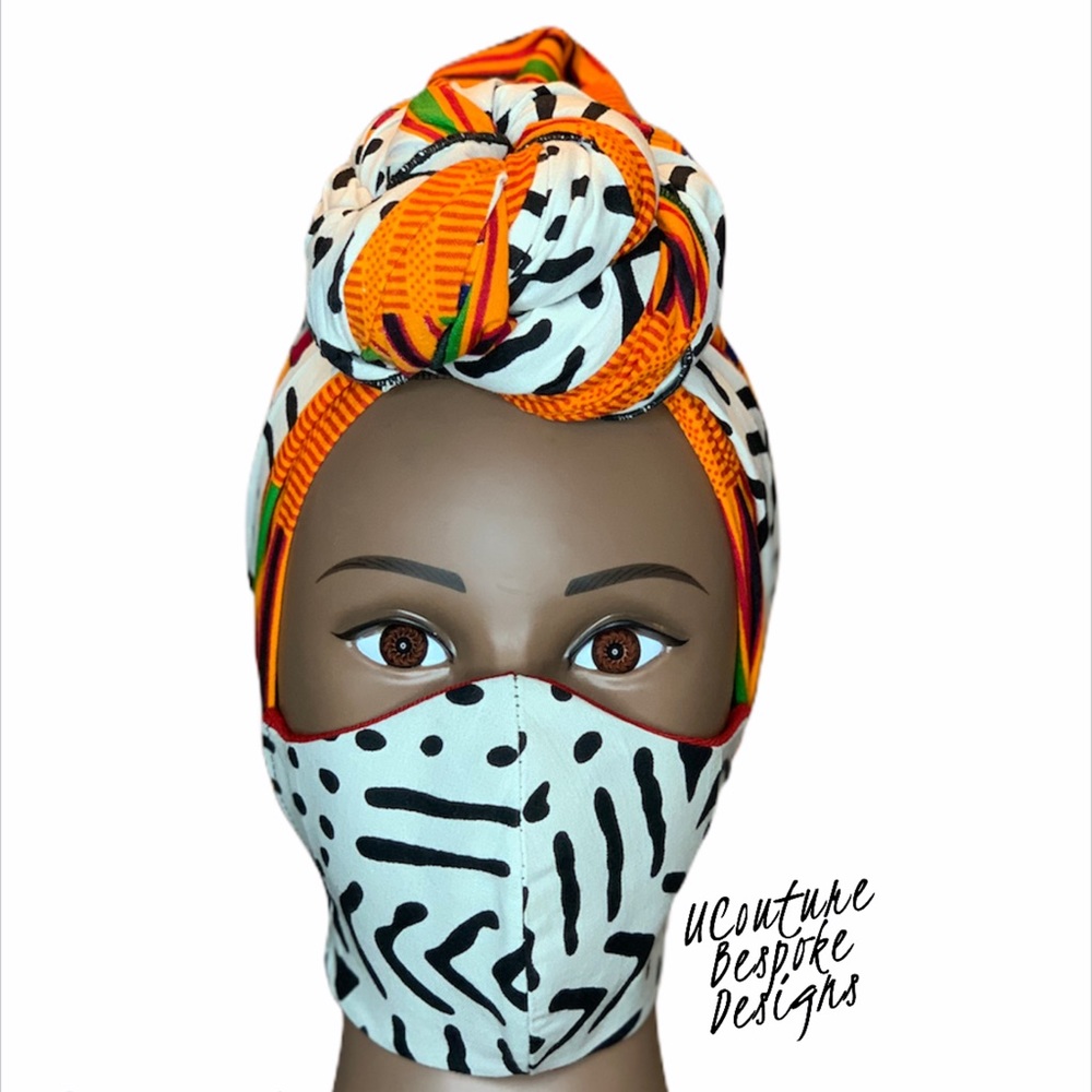 Full headwrap and mask set